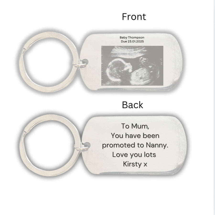 Personalised Baby Scan Keyring