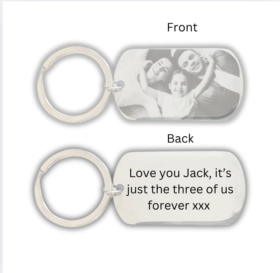 Personalised Family Portrait Photo Keyring