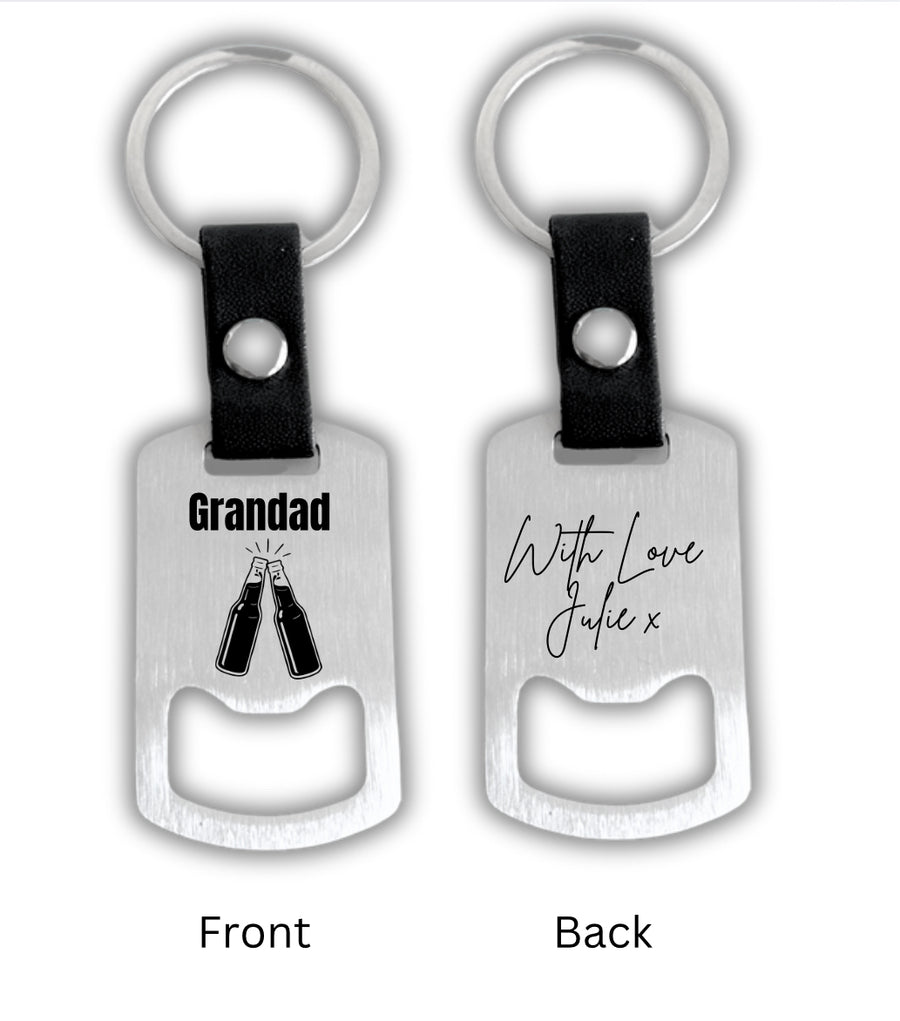 Custom Grandad Engraved Bottle Opener Keyring