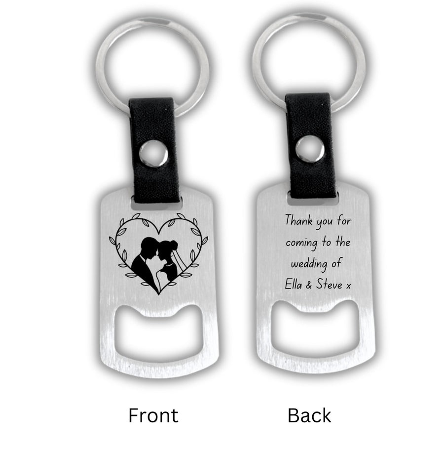 Thank You for Coming to Our Wedding Engraved Bottle Opener Keyring