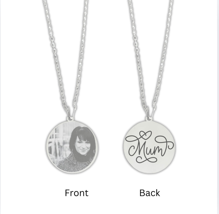 Personalised Photo Engraved Necklace