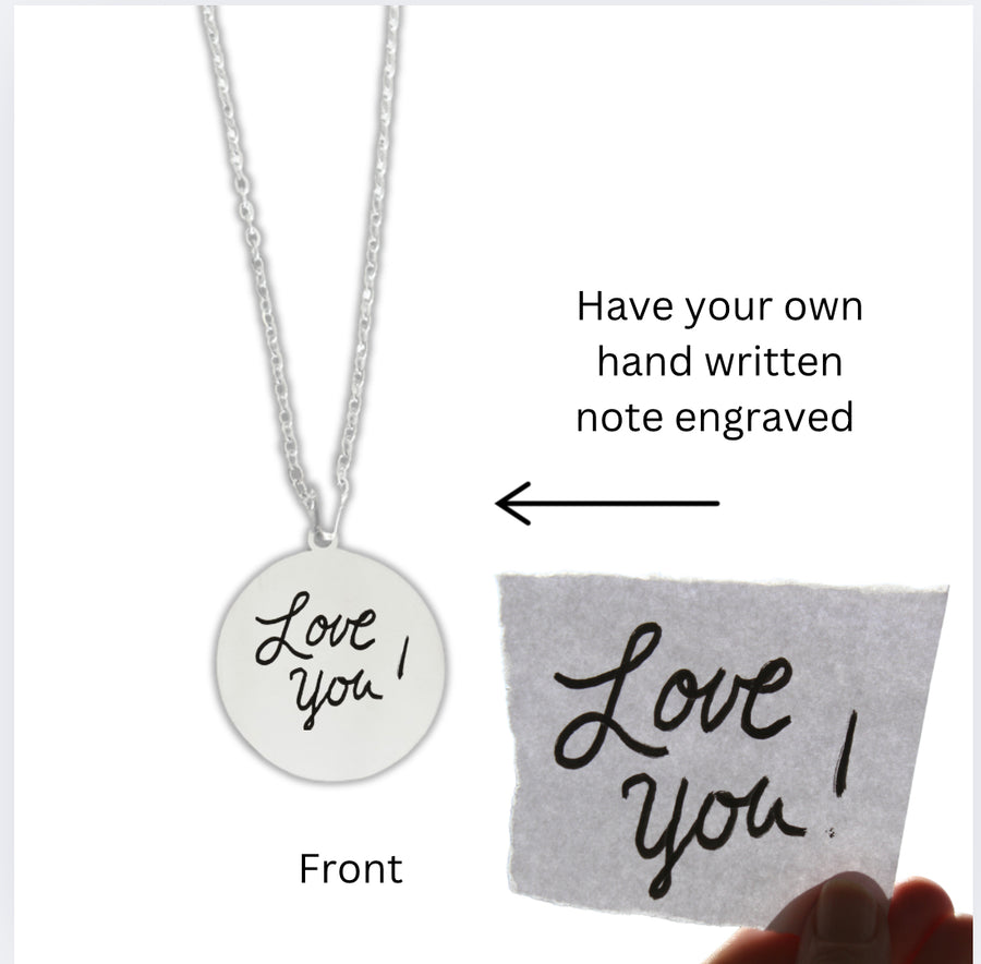 Hand Drawing Inscription Necklace