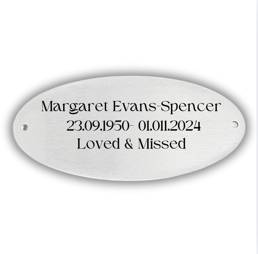 Memorial Bench Plaque