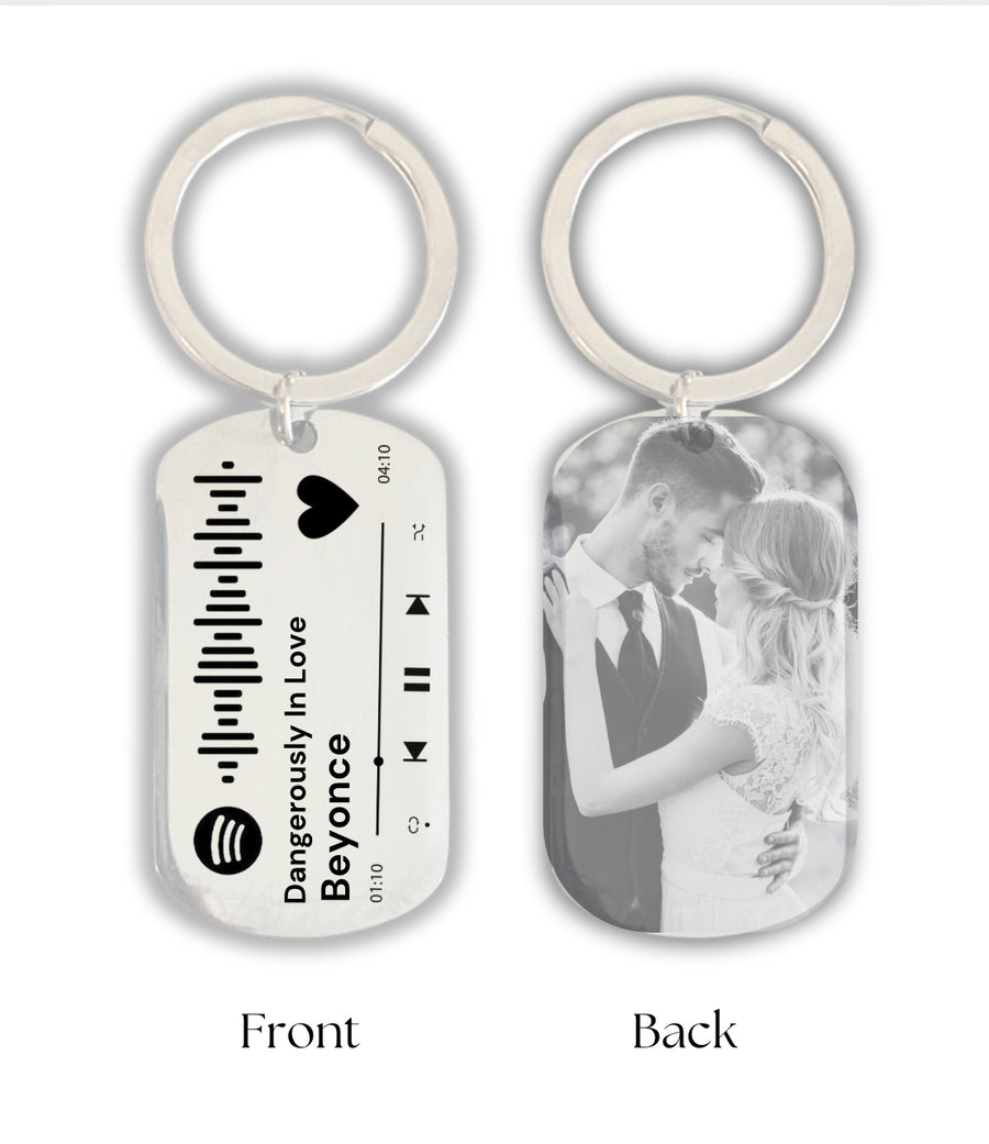 Personalised Spotify Music Keyring