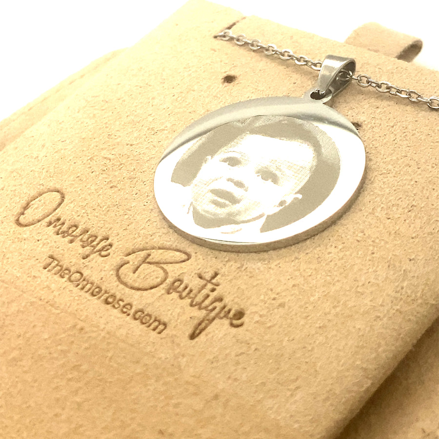 Personalised Photo Engraved Necklace