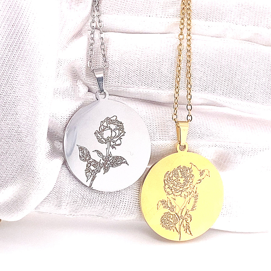 Birth Month Flower Necklace