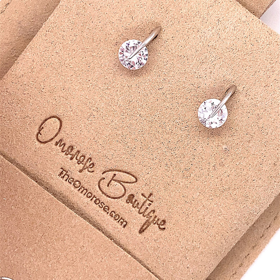 S925 Dangle Diamond Stud Earring, Silver Sparkle Crystal Earring, Elegant, Classy, Flashy Earring with Sparkles mothers day