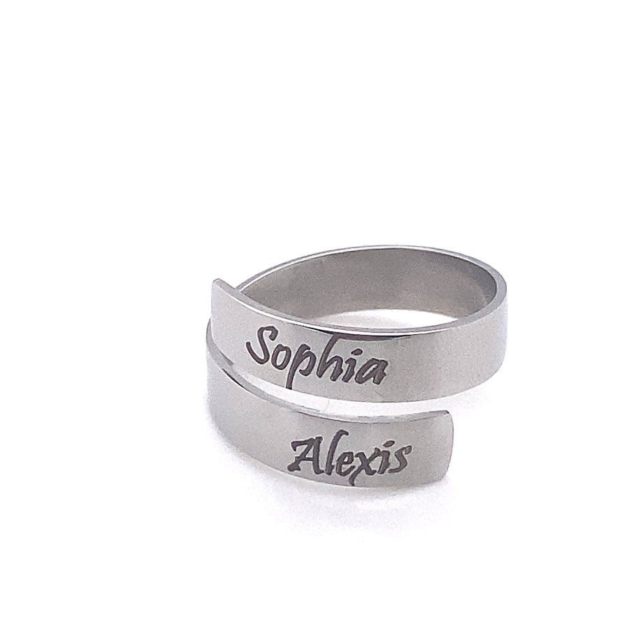 Custom Double Name Ring