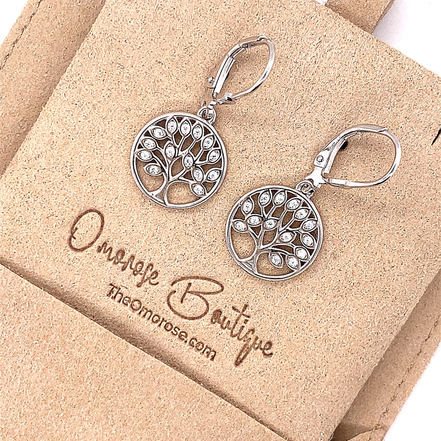 Tree Of Life Lever Back Earrings