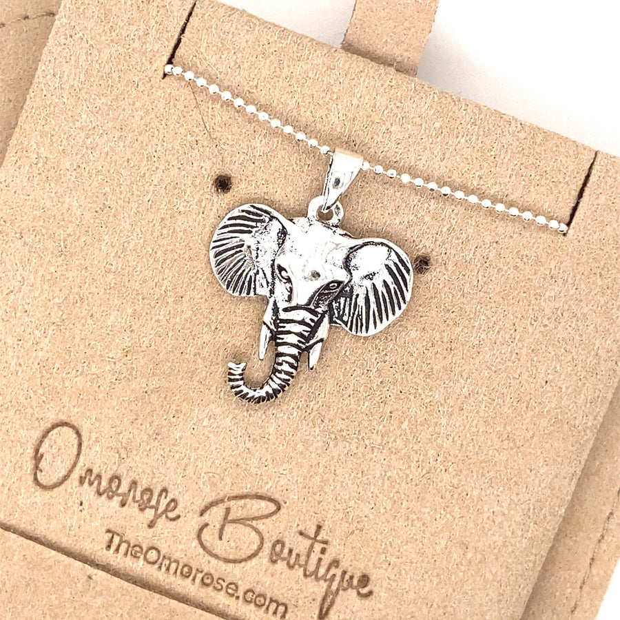 Silver Elephant Necklace