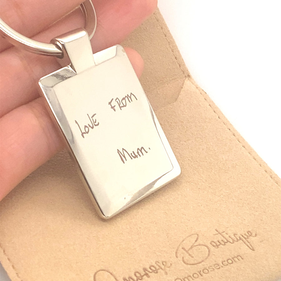 Engraved Handwriting Keyring