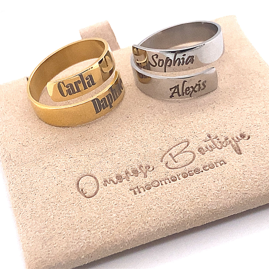 Custom Double Name Ring