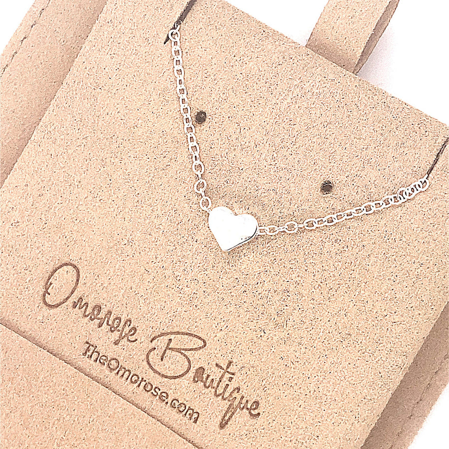 Silver or Gold Love Heart Necklace. Sweetheart necklace, cute mothers day gift for her,anniversary gift women fashion accessory essential