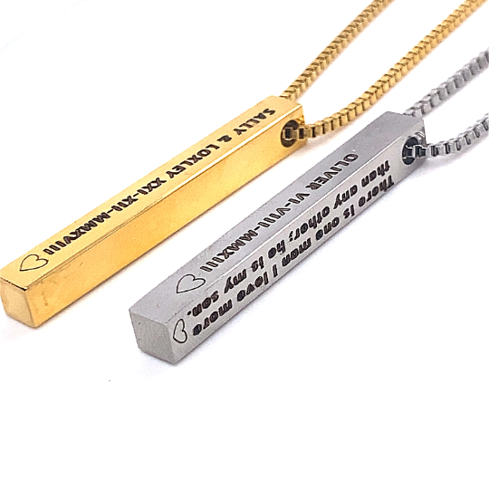 Custom Quote Bar Necklace