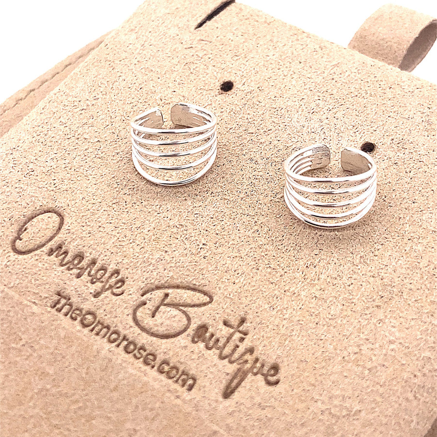 925 Sterling Silver Layered Ear Cuffs