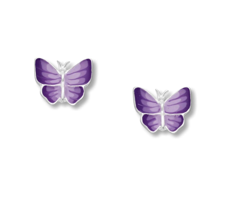 Purple Butterfly Earrings