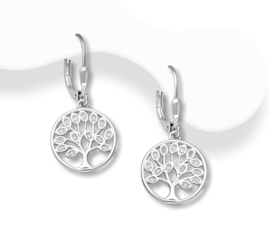 Tree Of Life Lever Back Earrings