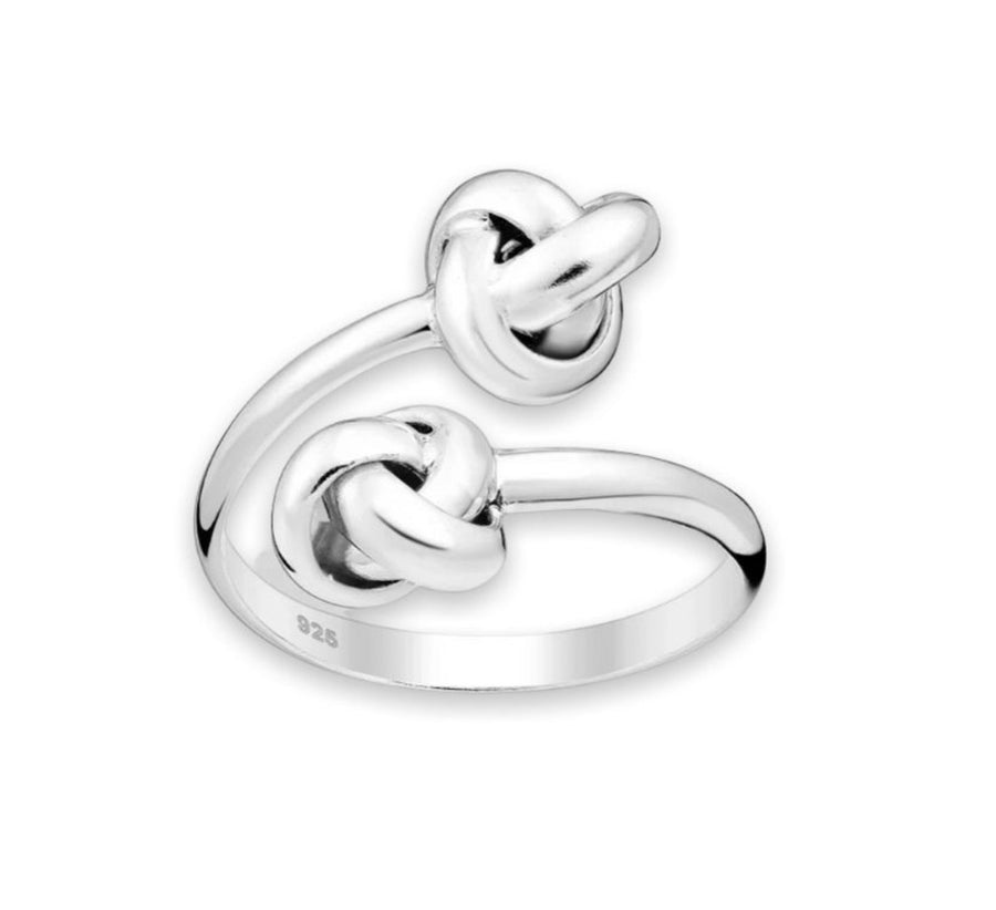 925 Sterling Silver Adjustable Knot Ring