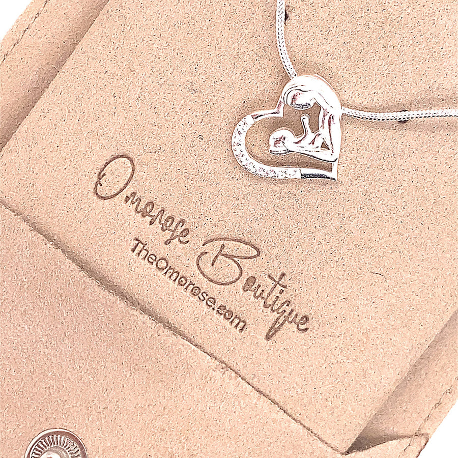 925 Sterling Silver Mum And Child Necklace