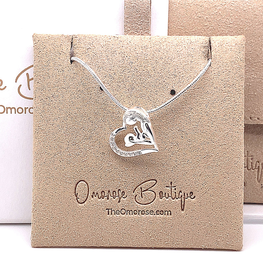 925 Sterling Silver Mum And Child Necklace