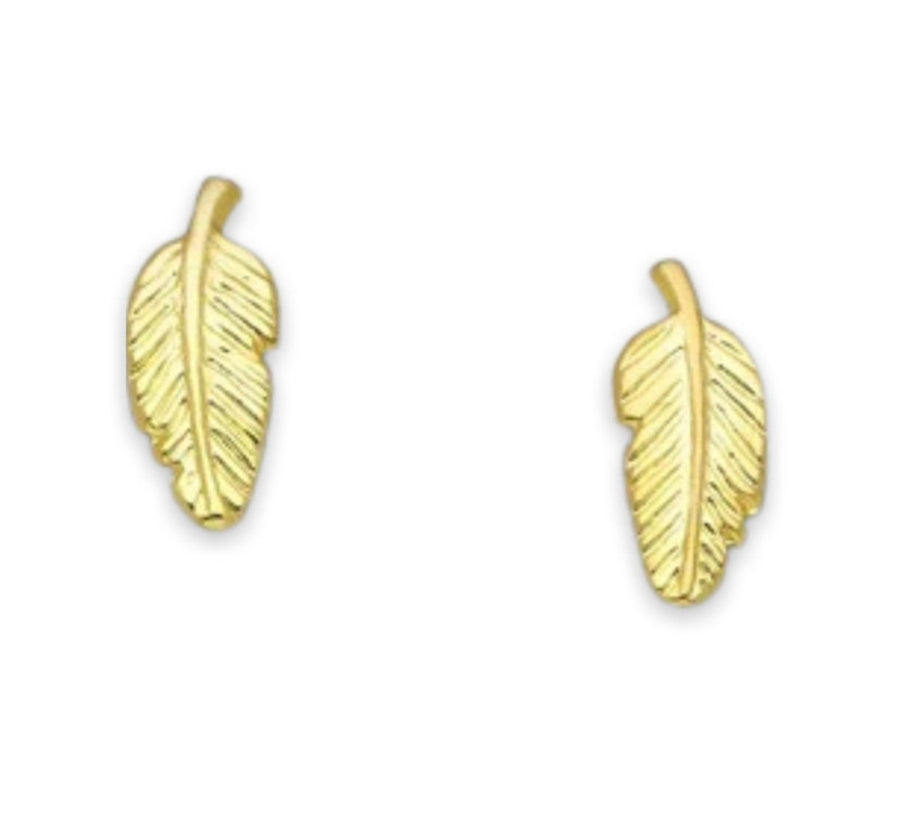 Ariana Gold Feather Earrings