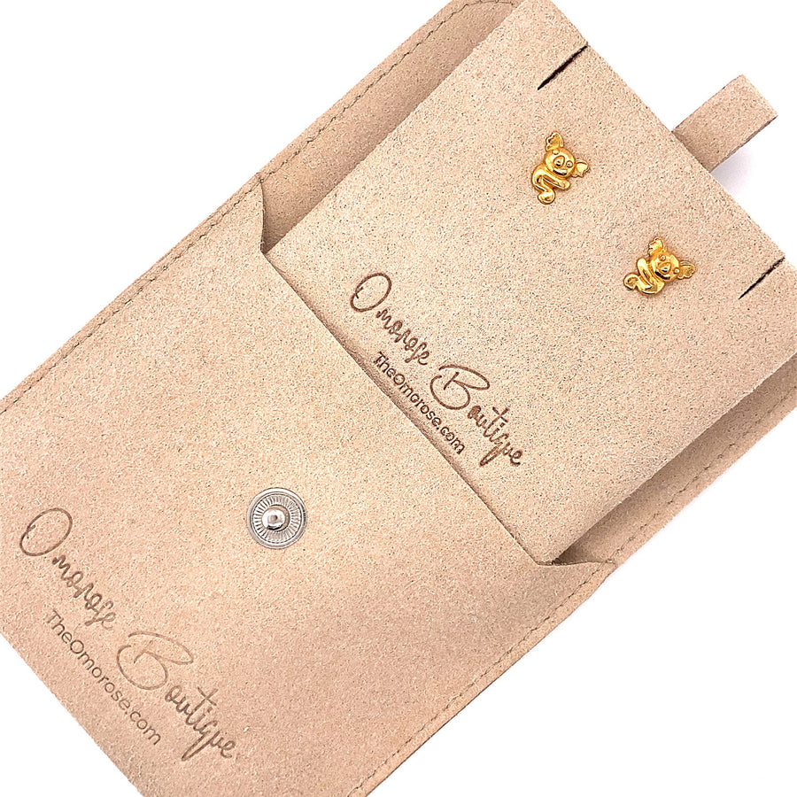 18k Gold Overlay Koala Earrings