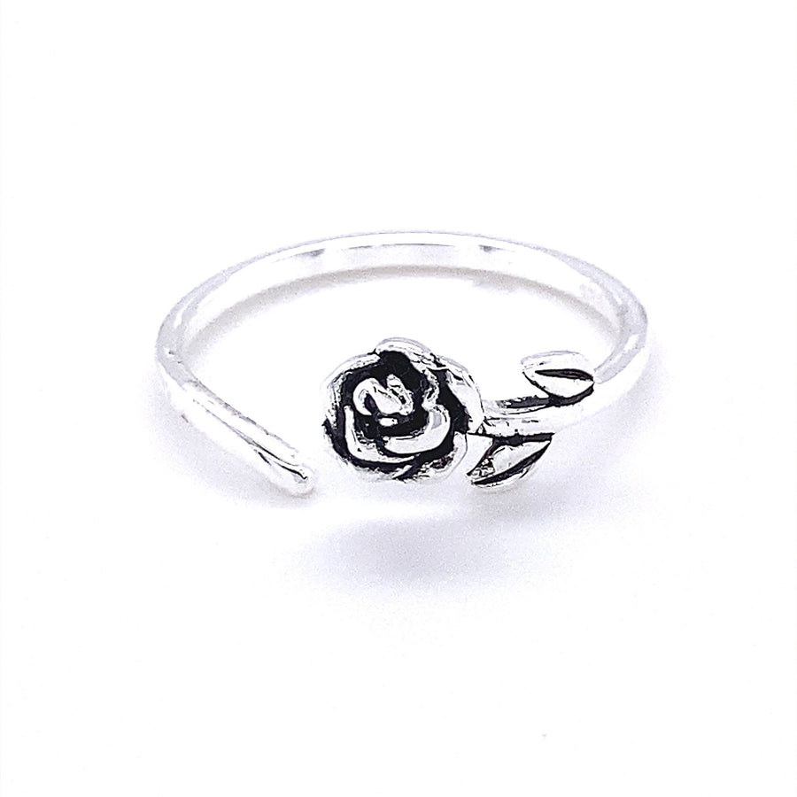 Beautiful 925 Sterling Silver Rose Ring.