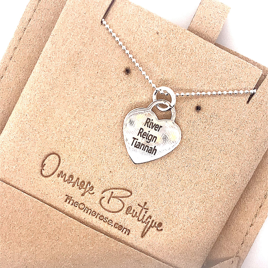 Custom Name Heart Necklace