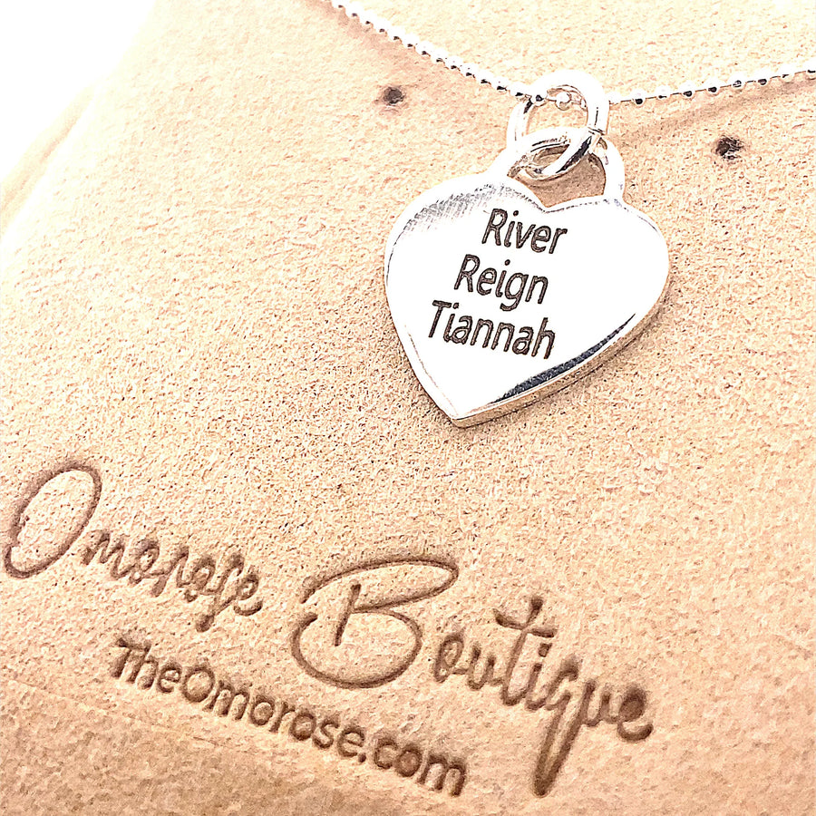 Custom Name Heart Necklace