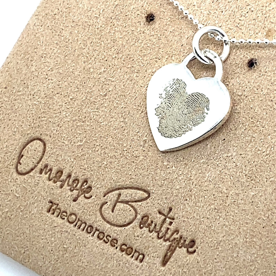 Finger Print Heart Necklace