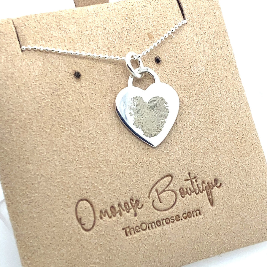 Finger Print Heart Necklace