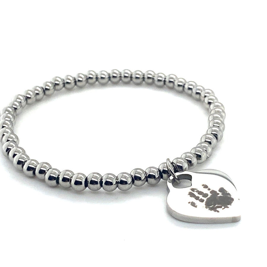 Fingerprint Heart Stretch Bracelet