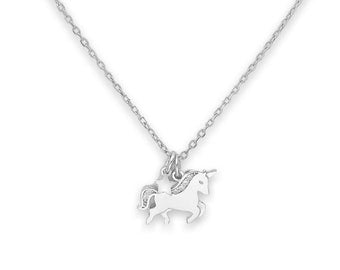 White Unicorn CZ Diamond Necklace