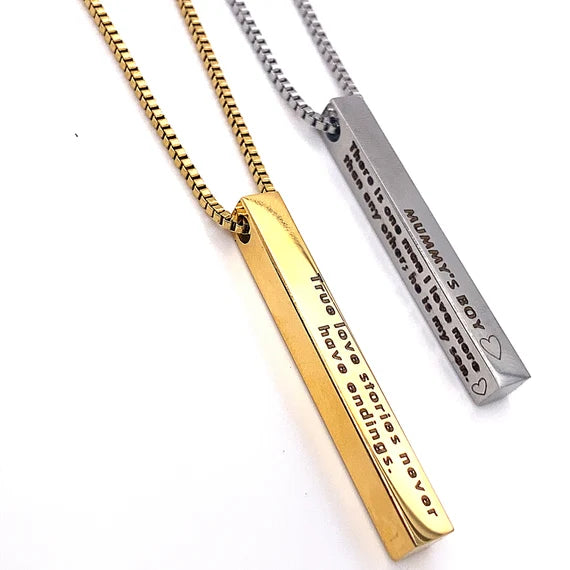 Custom Quote Bar Necklace