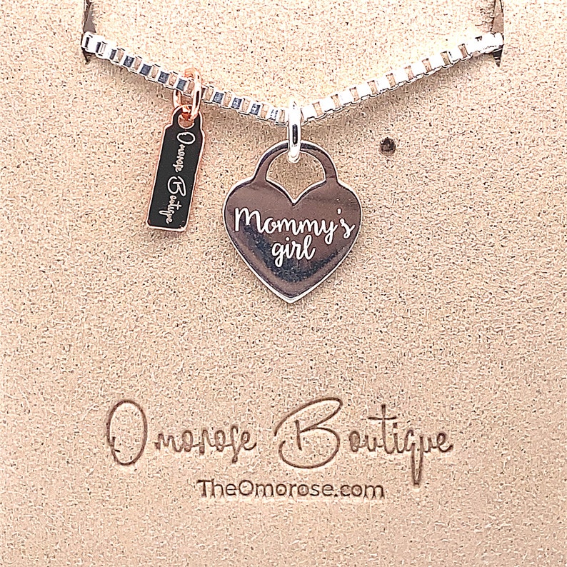 Mommys Girl Heart Necklace