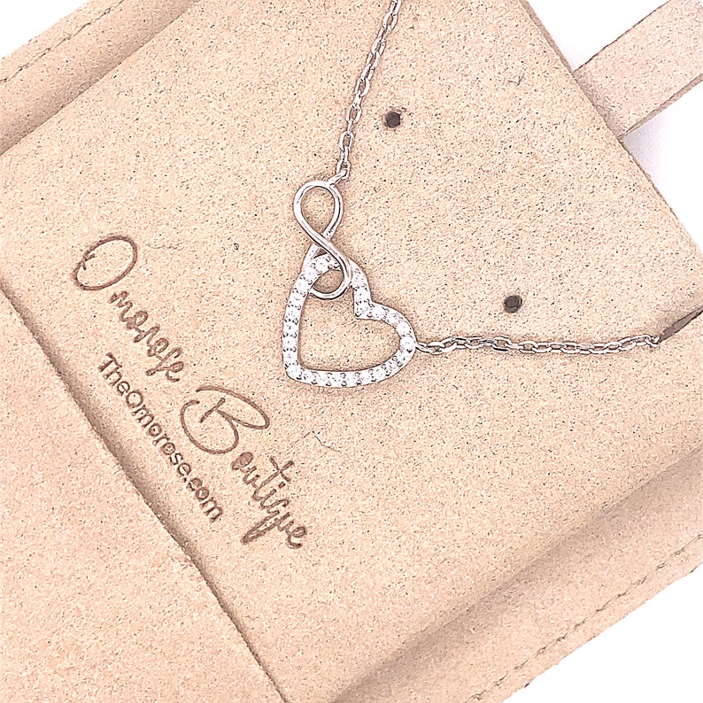 Love Heart Infinity Necklace