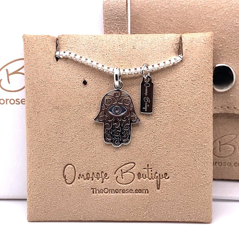 Eye and Hamsa Hand Protection Necklace