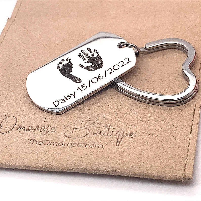 Custom Hand & Footprint Keyring