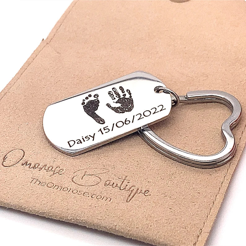 Custom Hand & Footprint Keyring