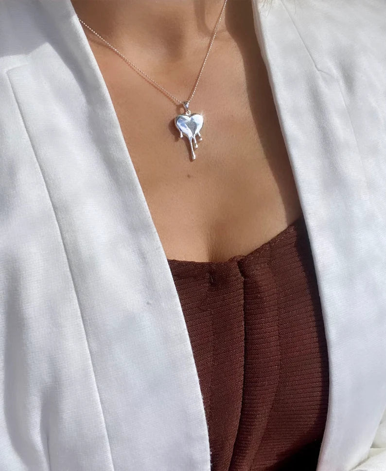 Melted Heart Necklace