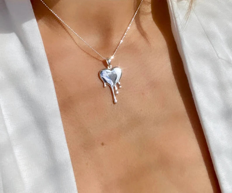 Melted Heart Necklace