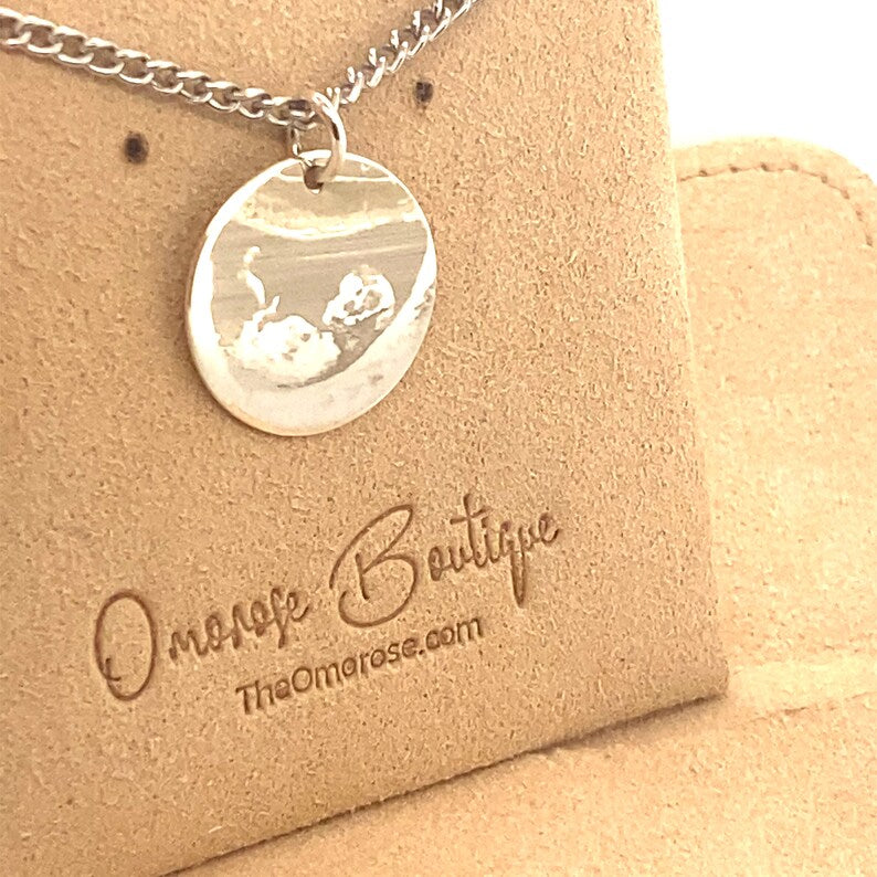 Personalised Baby Ultrasound Engraved Necklace