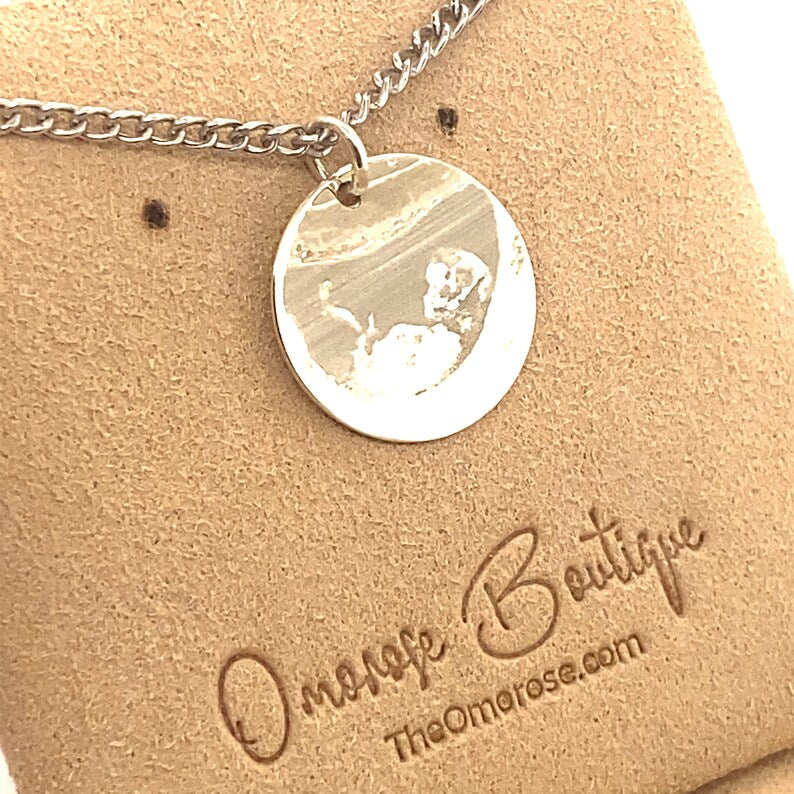 Personalised Baby Ultrasound Engraved Necklace