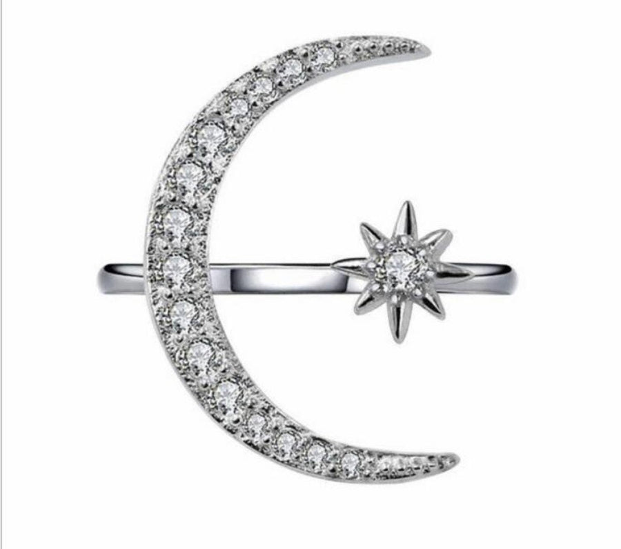 Moon & Stars Adjustable Ring