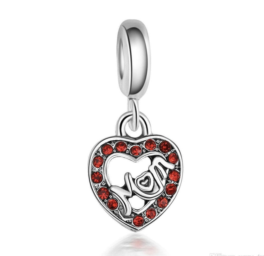 Mum heart charm - Multiple Colors