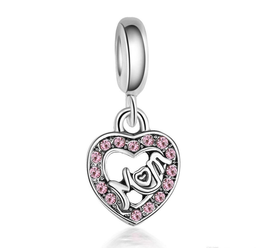 Mum heart charm - Multiple Colors