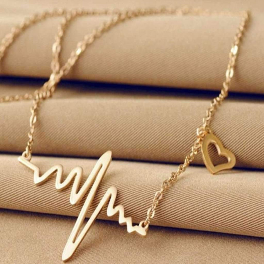 Silver or Gold Heart Rate Necklace, Heart Beat Necklace, Love Heart, Life Necklace, Gift Necklace, Valentines Gift, Life Line Jewelry