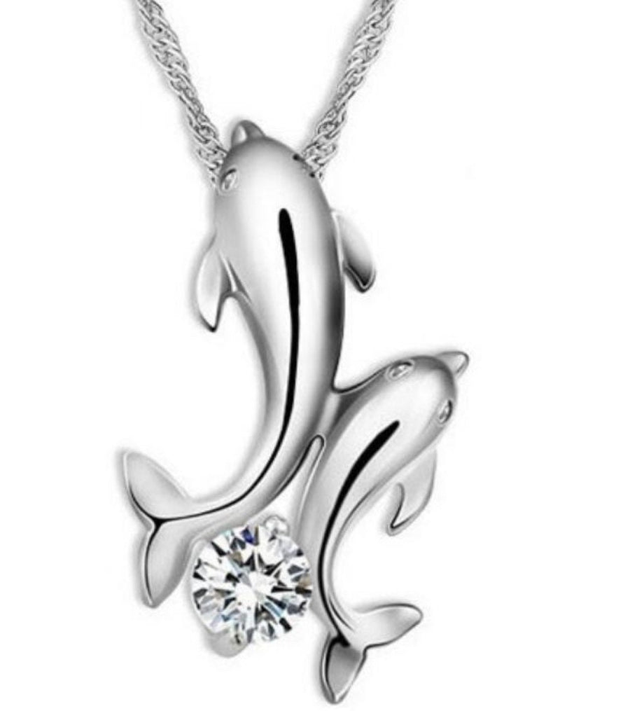 925 Sterling Silver Dolphin Necklace