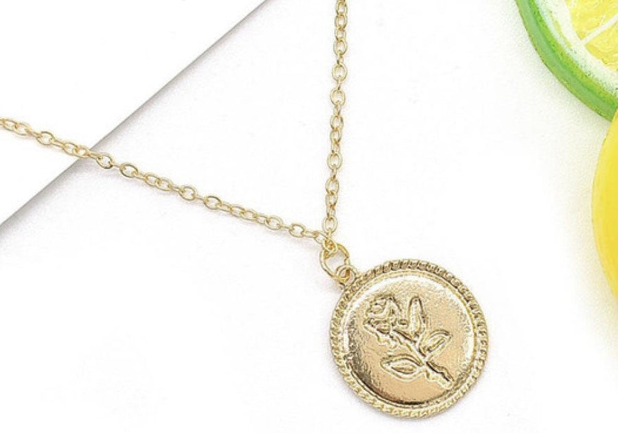 Brody Rose Coin Necklace