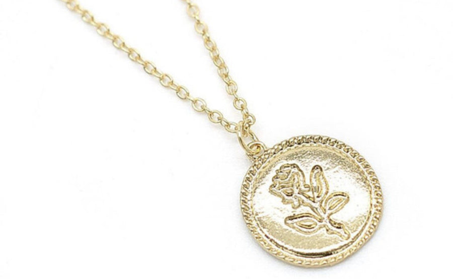 Brody Rose Coin Necklace